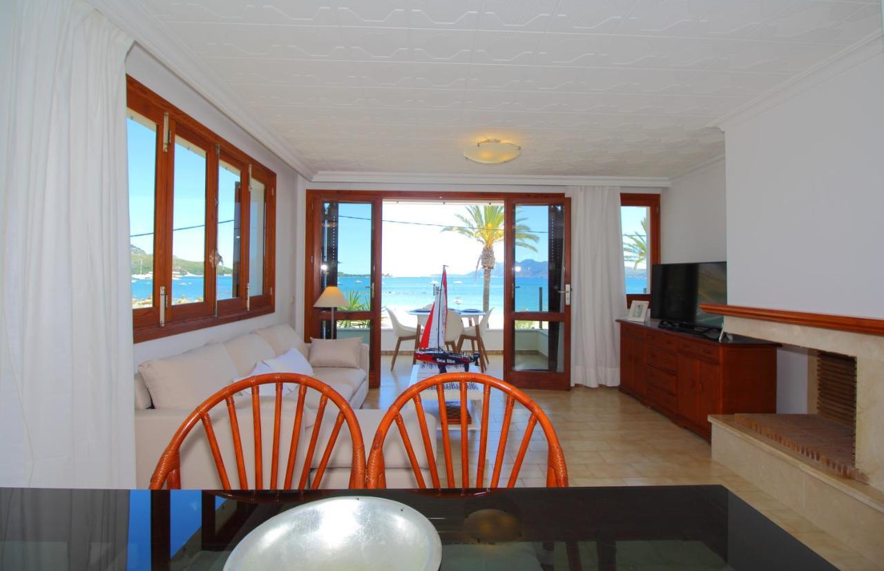 Family Seafront Apt Fantastic Seaview Pollenca Bagian luar foto