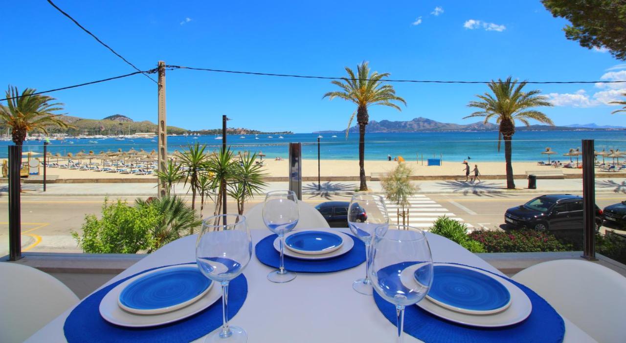 Family Seafront Apt Fantastic Seaview Pollenca Bagian luar foto
